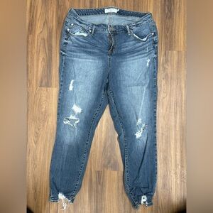 Torrid Blue Distressed Boyfriend Jeans Size 18T